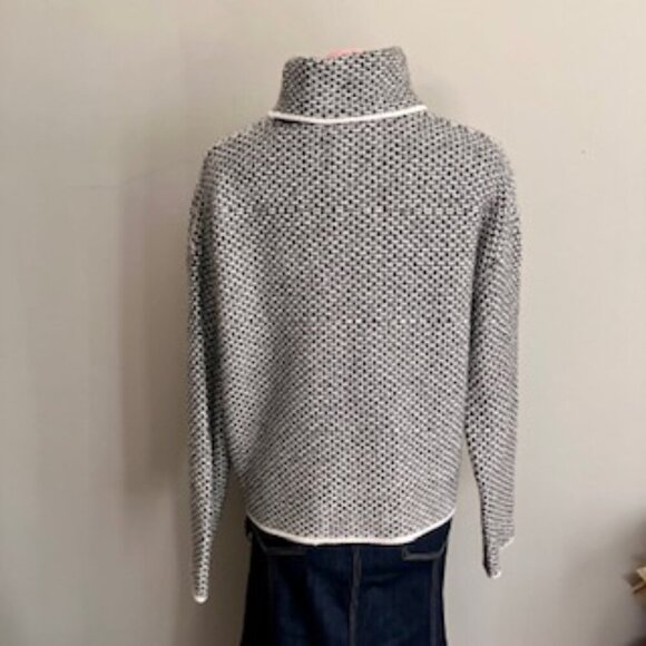 Christian Soriano white and black Turtle neck sweater size Medium - Picture 2 of 5